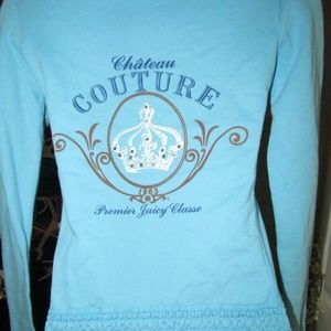 JUICY COUTURE W CRYSTAL CROWN ZIP UP TRACK JACKET